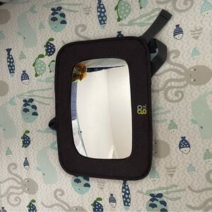 Car seat Mirror and changing pad in Black for baby